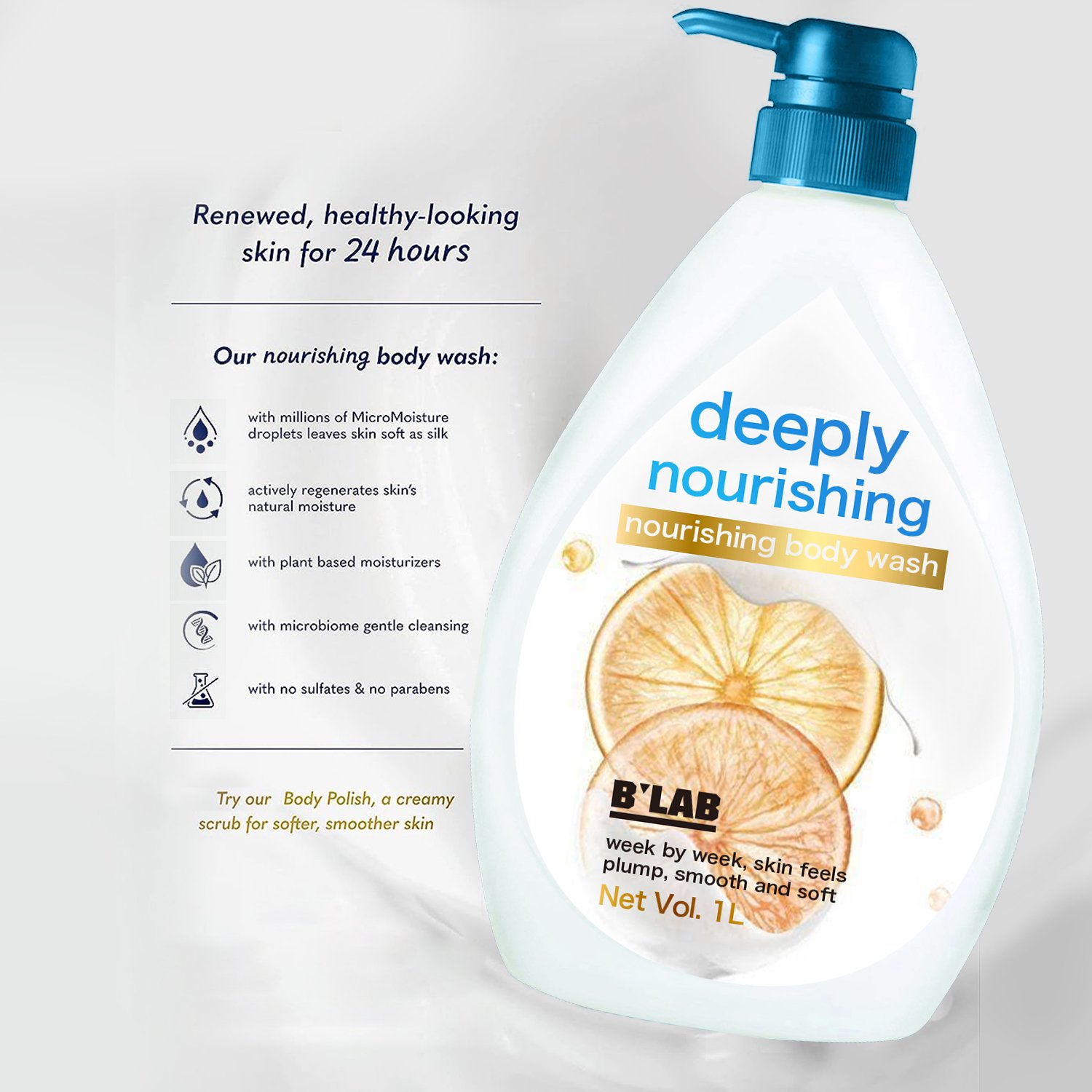 Natural Body Wash Private Label OEM Vegan Moisturizing Whitening Organic Natural Body Wash Shower Gel