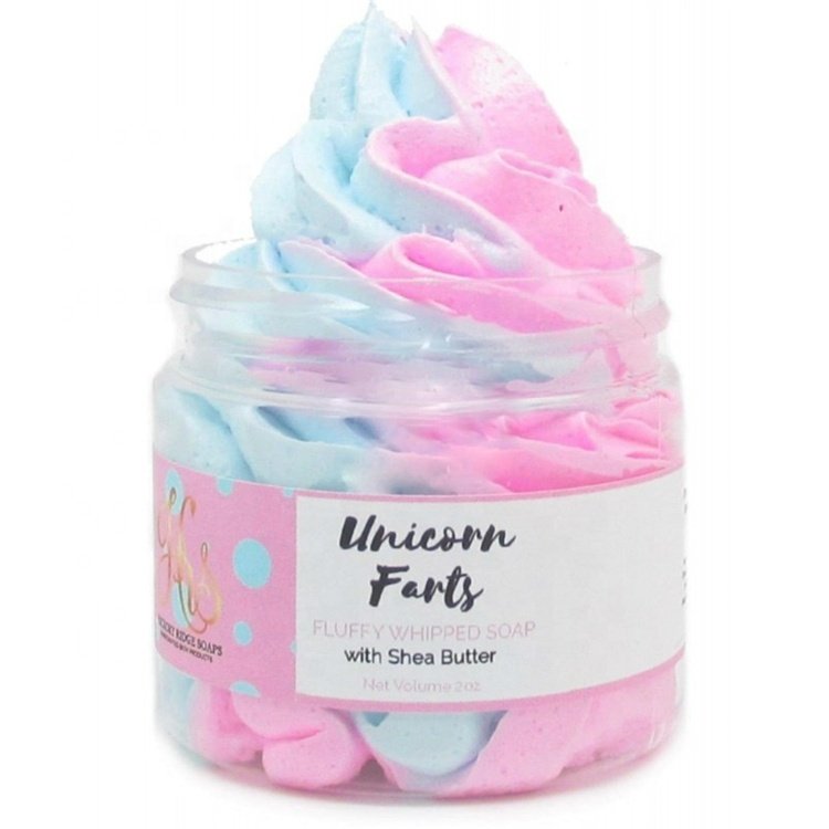 OEM Private Label Scent Sweet Shower Gel Bath Cream Moisturizing Bubble Natural Vegan Colorful Bath Whipped Soap