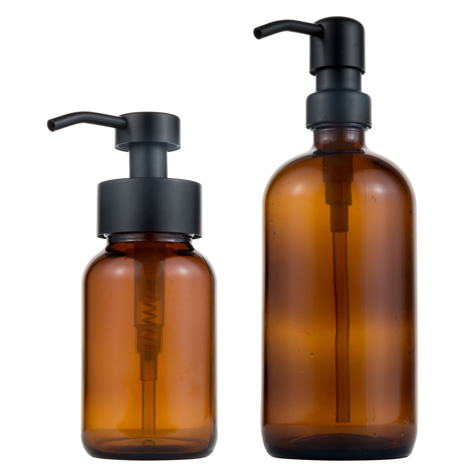 Factory Made Amber Bath Glass Bottle Square Type Container 250Ml Flat Amber Bottle Hand Soap With Foam Pump At Good Price