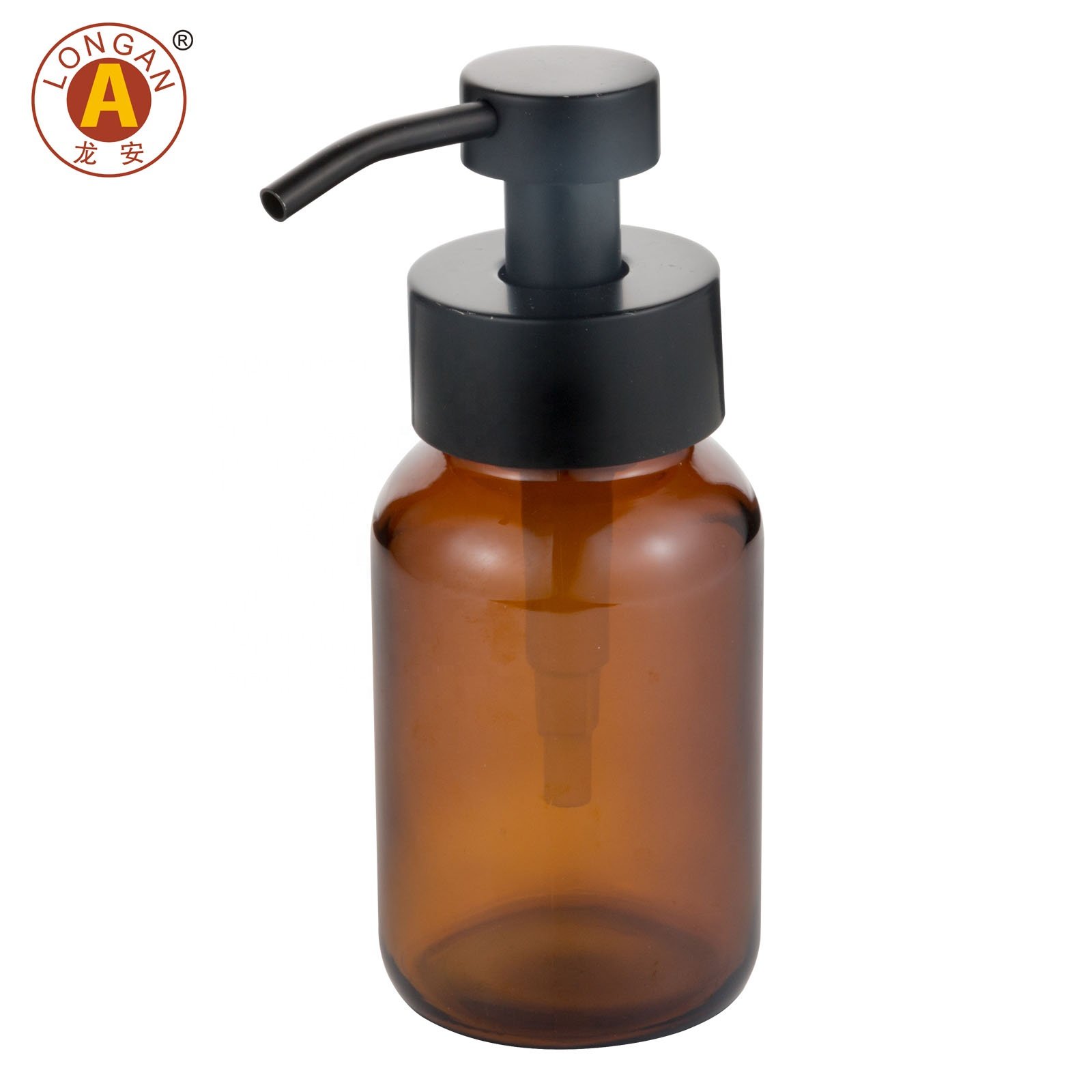 Factory Made Amber Bath Glass Bottle Square Type Container 250Ml Flat Amber Bottle Hand Soap With Foam Pump At Good Price
