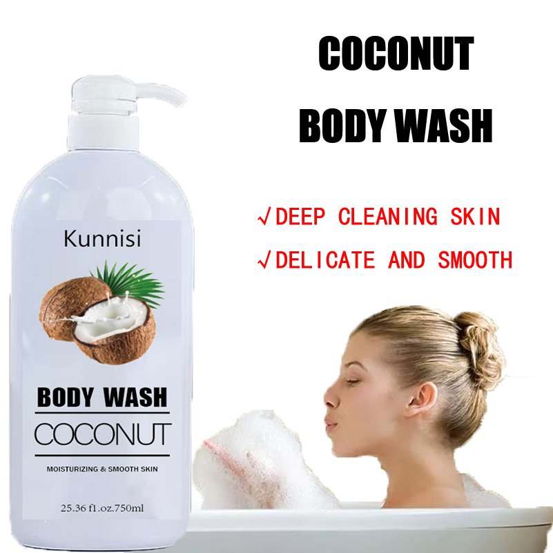 Skincare Products Natural Moisturizing Whitening Shower Gel Luxury Organic Coconut Liquid Bath Body wash