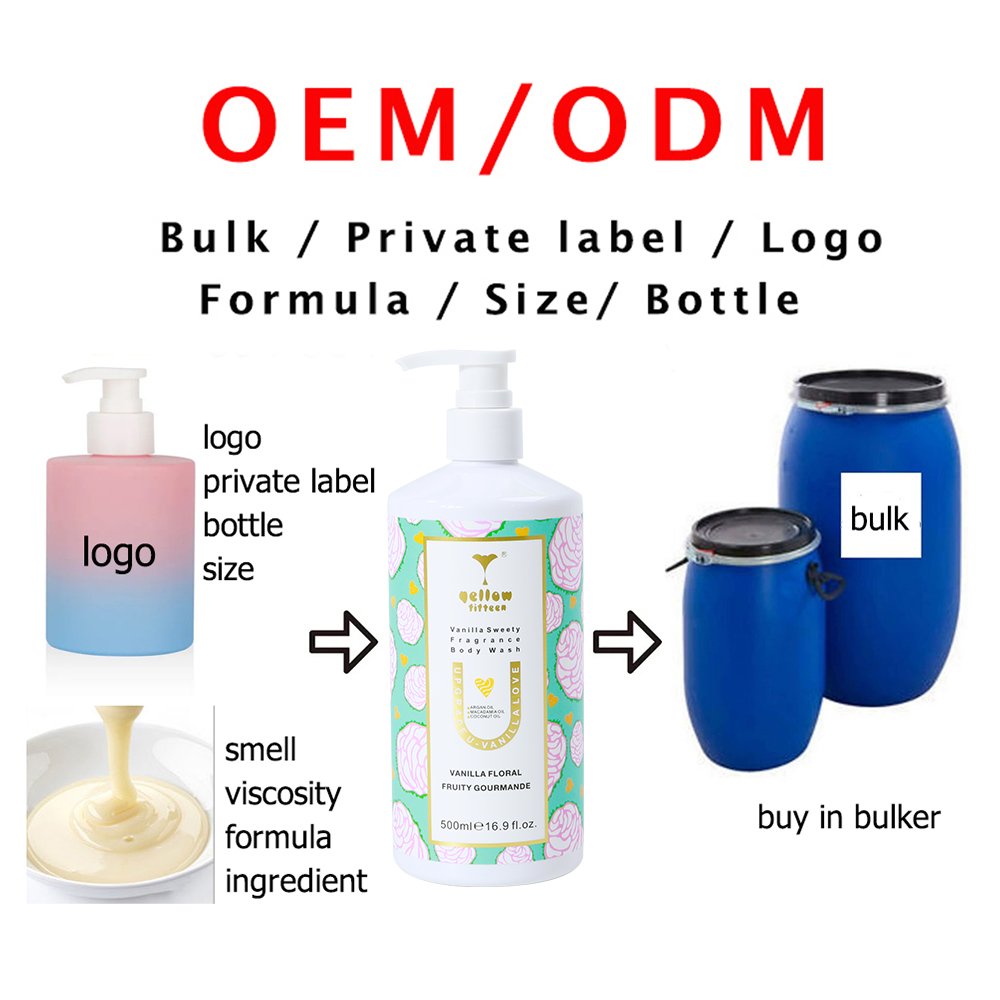 Lightweight Texture lock in moisture body wash private label leaving skin soft and smooth natural whitening perfume shower gel