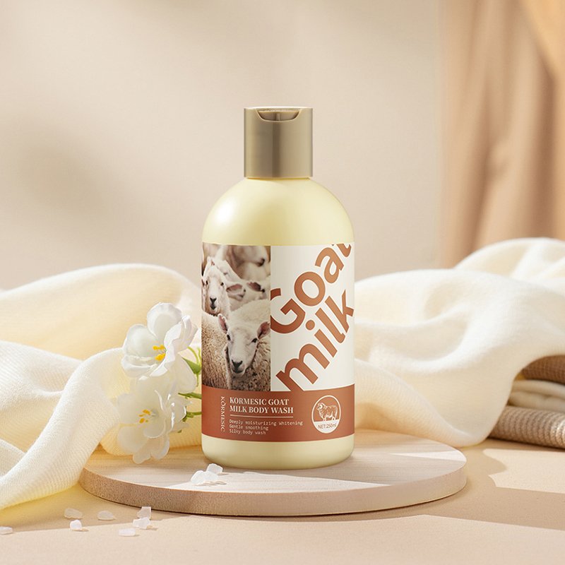 KORMESIC Lightening Nourishing Moisturizing Whitening Gentle Cleaning Goat Milk Body Wash Shower Gel