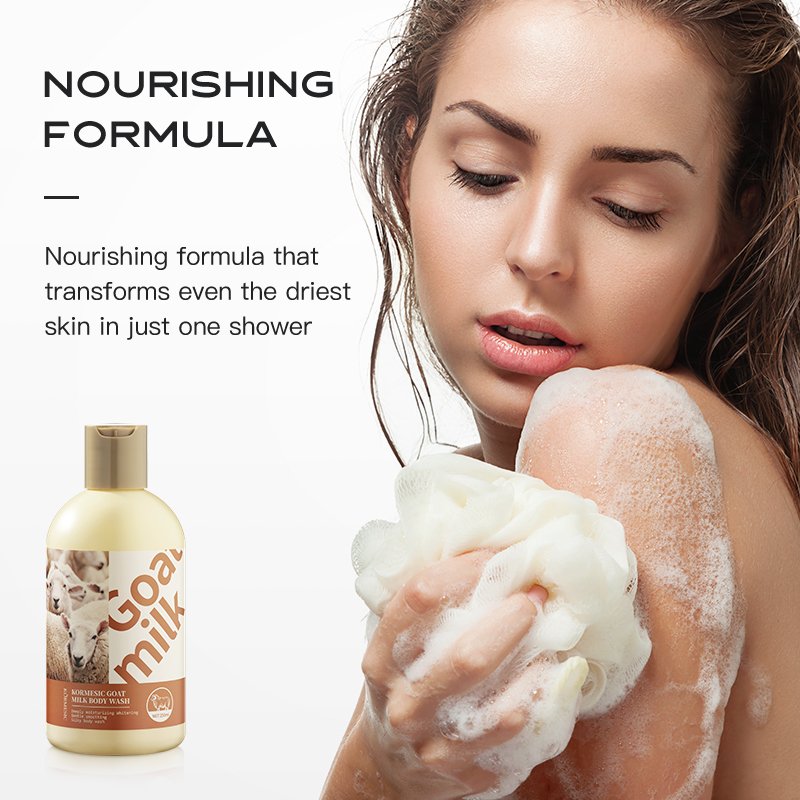 KORMESIC Lightening Nourishing Moisturizing Whitening Gentle Cleaning Goat Milk Body Wash Shower Gel
