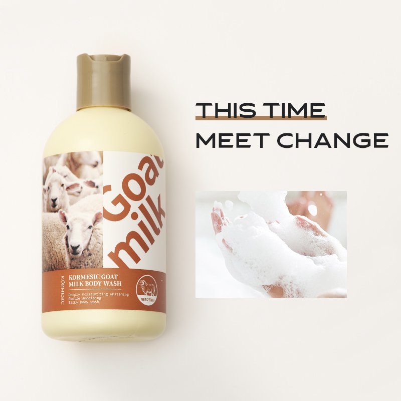 KORMESIC Lightening Nourishing Moisturizing Whitening Gentle Cleaning Goat Milk Body Wash Shower Gel