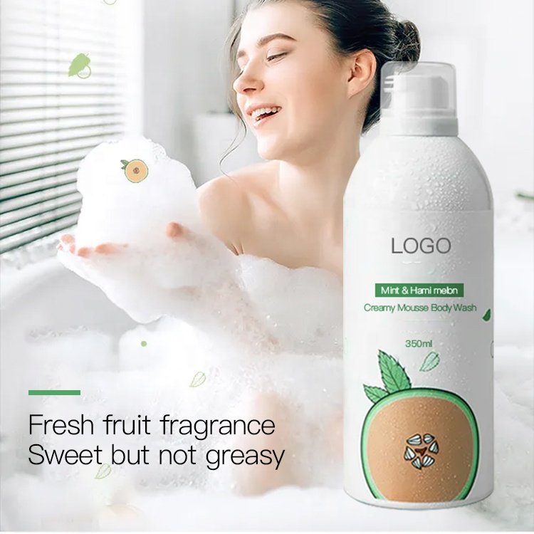 OEM Newest Products Foam Mousse Body Wash Bubble Bath Men Women Mint & Hami melon Mousse Shower Gel