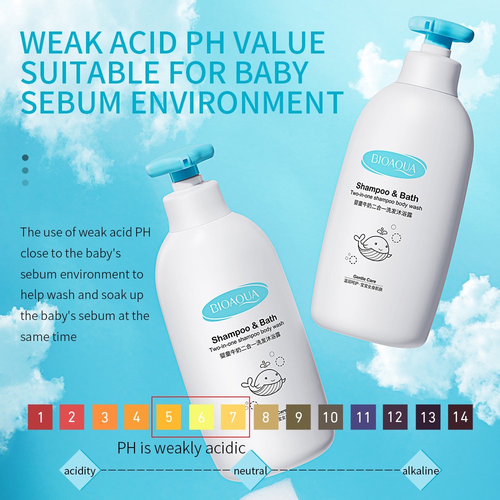 OEM BIOAQUA private label nature organic milk moisture clean fragrance nourish children body wash shower gel
