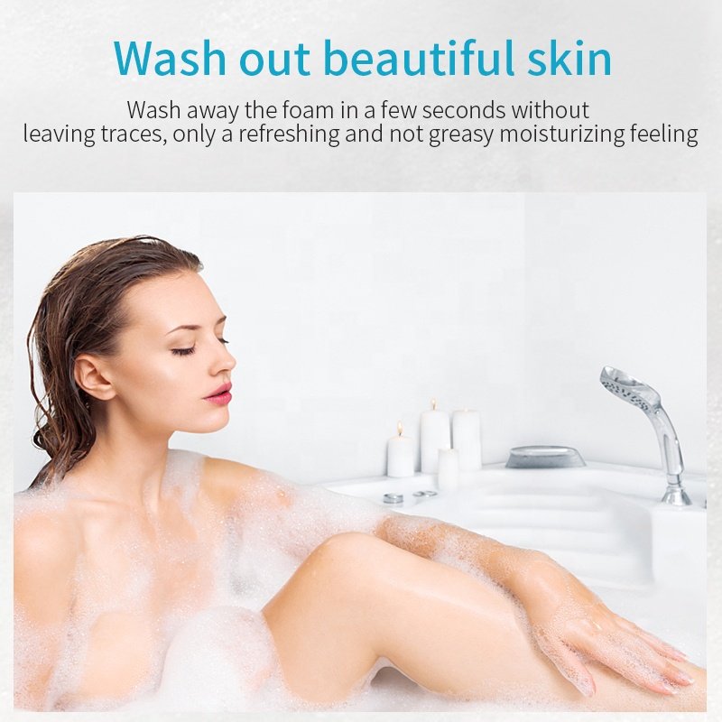 Private Label Amino Acid & Yogurt Mousse Body Wash - Creme Moisture Nourish Silky Skin Bubble Shower Gel - Foaming Bath Mousse
