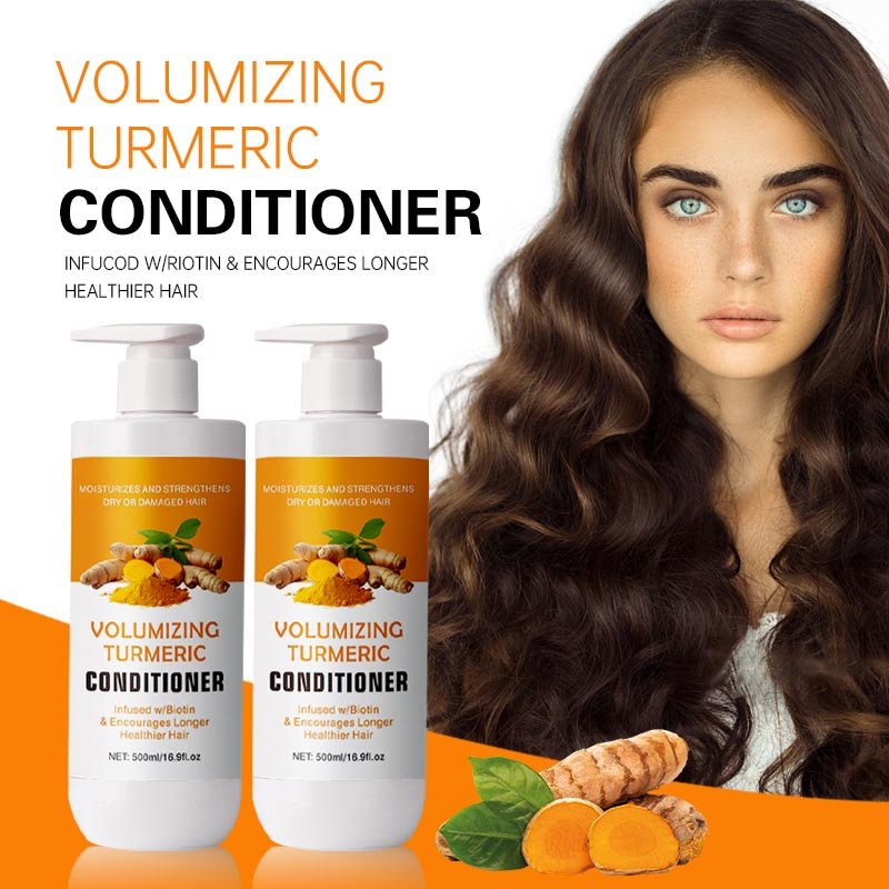 Private label organic turmeric shampoo hair regeneration anti-loss shampoo set hair care hair mask essential oil wholesale