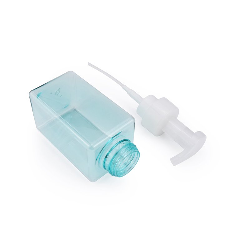 Hot Selling Colorful 100ml 250ml 450ml PETG Square Plastic cosmetic Lotion pump bottle Shampoo Shower Gel