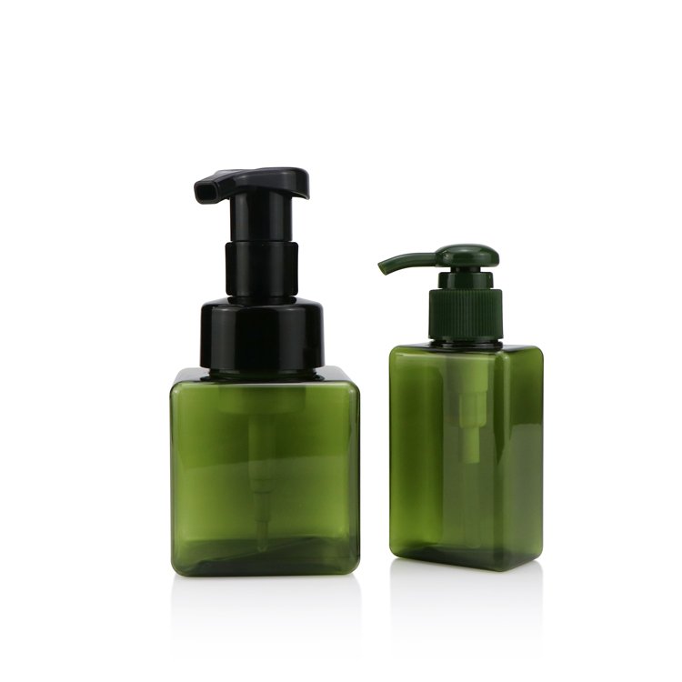 Hot Selling Colorful 100ml 250ml 450ml PETG Square Plastic cosmetic Lotion pump bottle Shampoo Shower Gel