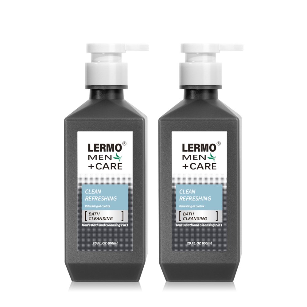 LERMO Men's care men's bath and cleansing 2 in 1 refreshing moisturizing shower gel and face wash