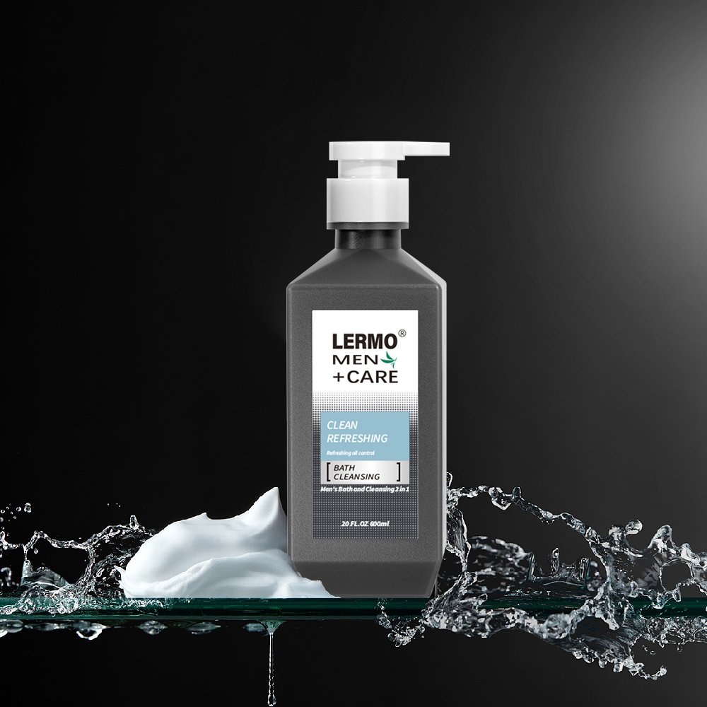 LERMO Men's care men's bath and cleansing 2 in 1 refreshing moisturizing shower gel and face wash