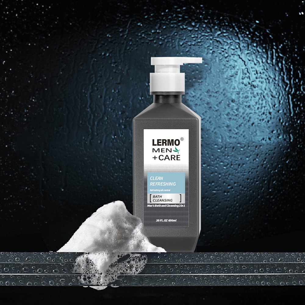 LERMO Men's care men's bath and cleansing 2 in 1 refreshing moisturizing shower gel and face wash