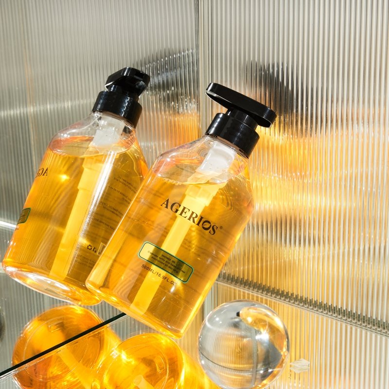 Premium Organic Agerios Bath Oil Moisturizing Skin for Sensitive and Dry Skin Wash Shower Gel Body Bath Oil