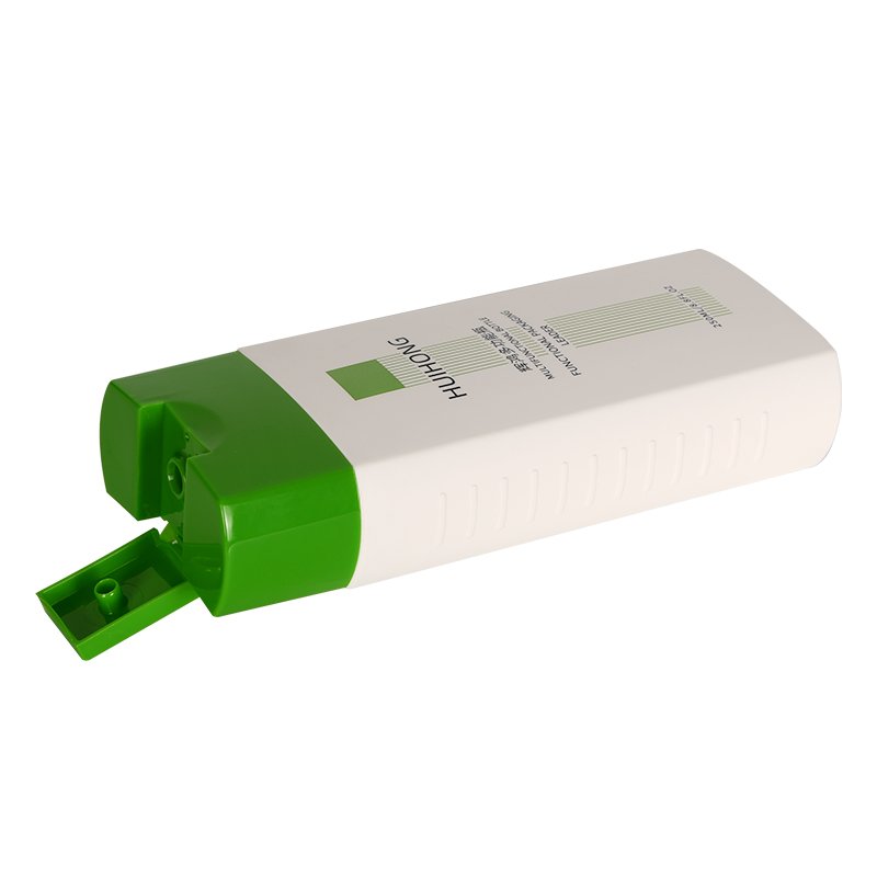 Empty Skincare Packaging 200ml 260ml 300ml 400ml 500ml green HDPE Plastic Lotion Bottle w Flip Cap for Shower Gel