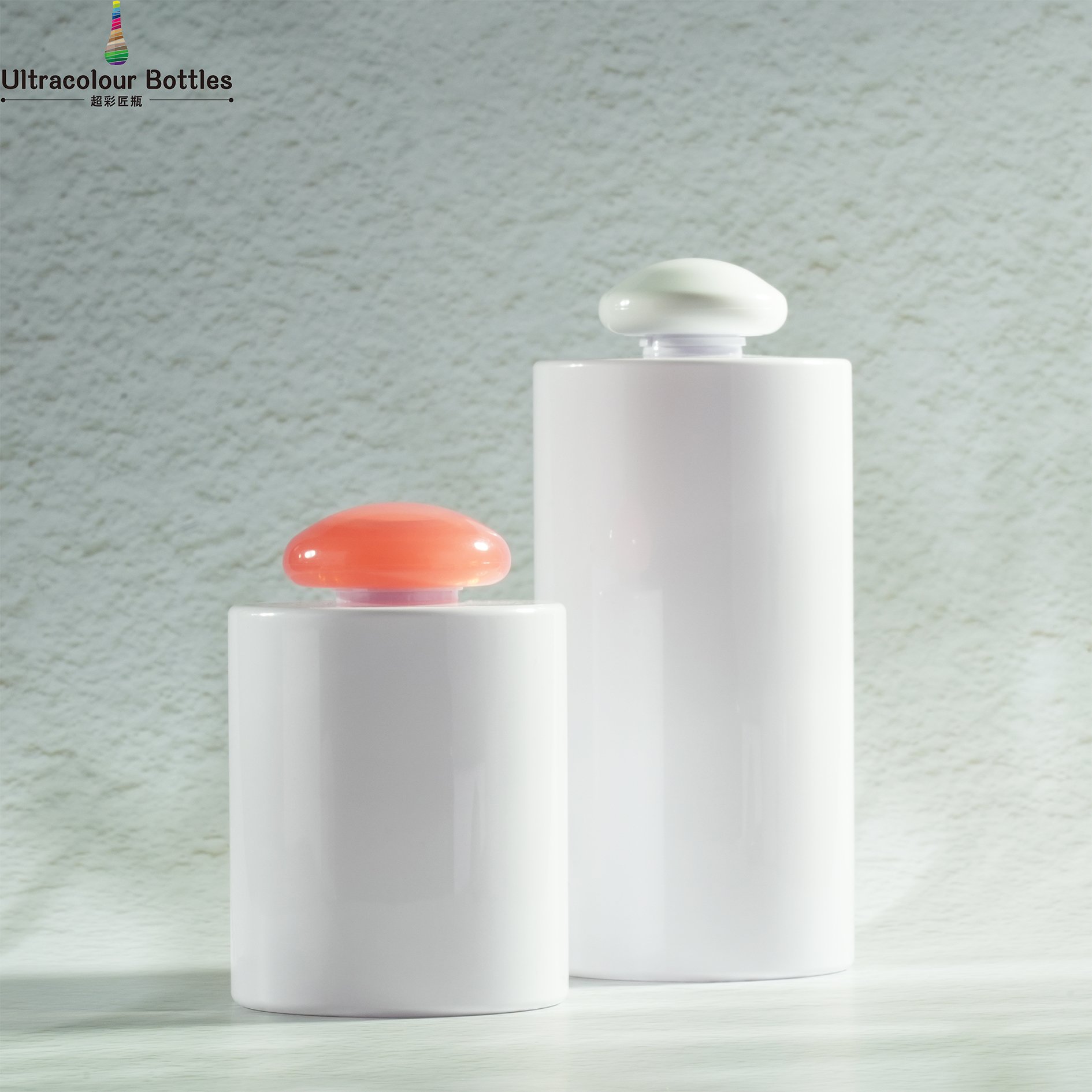 Factory Wholesale 500ml White Shoulder Body Wash Plastic Bottle With Mushroom Cap Bottle And shower gel Bottle