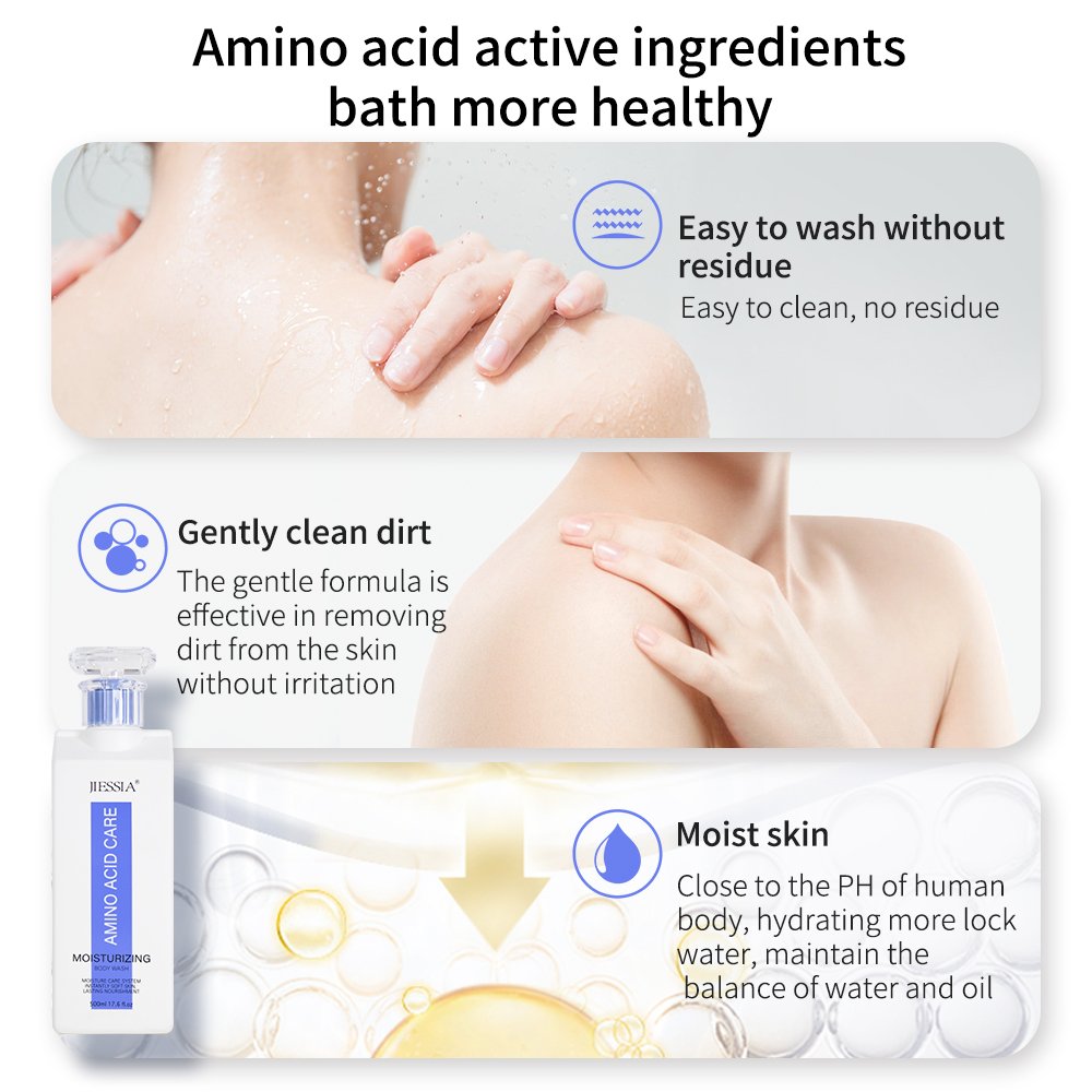 Private label natural brightening vitamin c perfume luxury bath amino acid lightening whitening exfoliating body wash shower gel