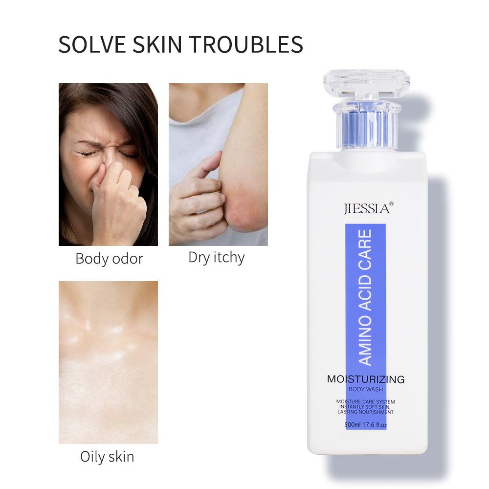 Private label natural brightening vitamin c perfume luxury bath amino acid lightening whitening exfoliating body wash shower gel