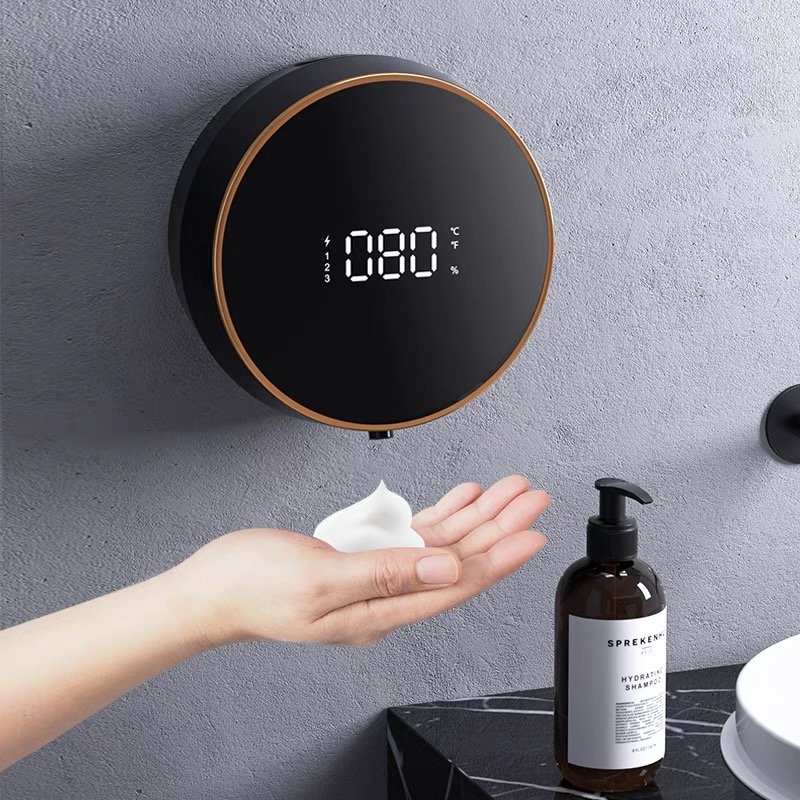 OEM/ODM Customization Contactless Screen Display Wall-mounted Hand Wash Shampoo Shower Gel Bathroom Liquid Soap Dispenser
