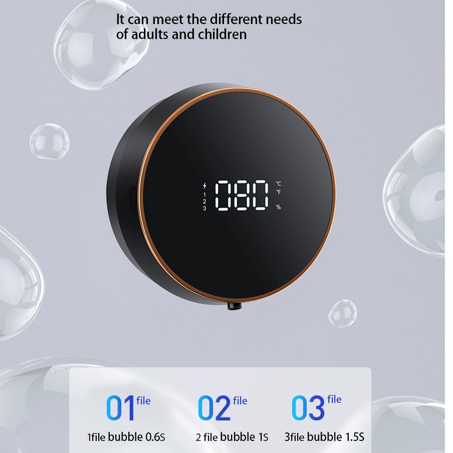 OEM/ODM Customization Contactless Screen Display Wall-mounted Hand Wash Shampoo Shower Gel Bathroom Liquid Soap Dispenser