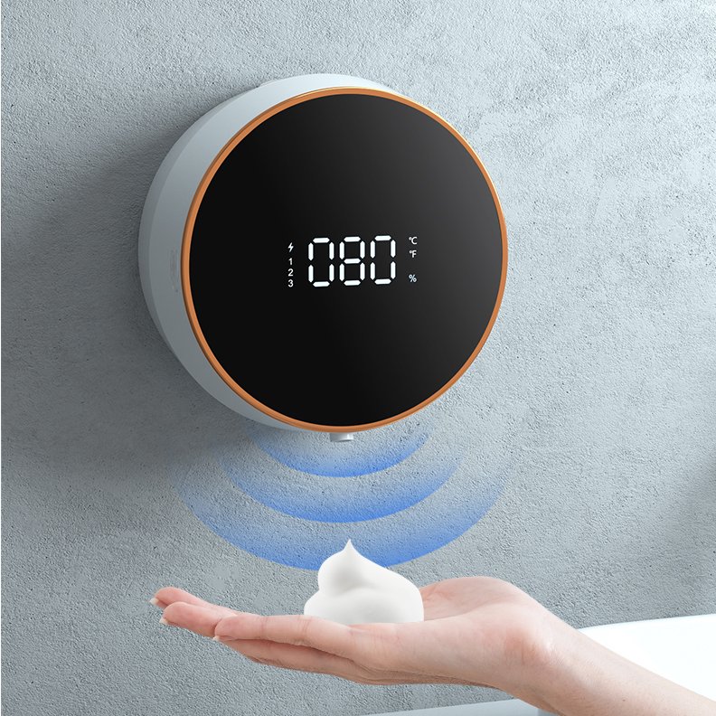 OEM/ODM Customization Contactless Screen Display Wall-mounted Hand Wash Shampoo Shower Gel Bathroom Liquid Soap Dispenser