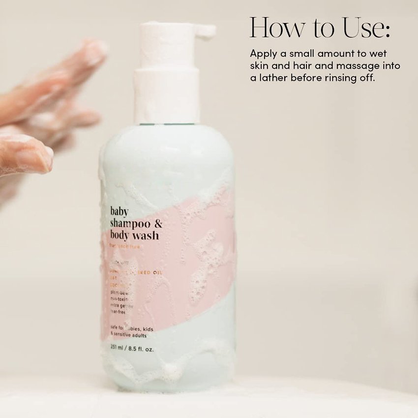 Private Label Kids Wash Hair Product Natural Body Wash Baby's 2 in1 Shower Gel Baby Body Wash Shampoo