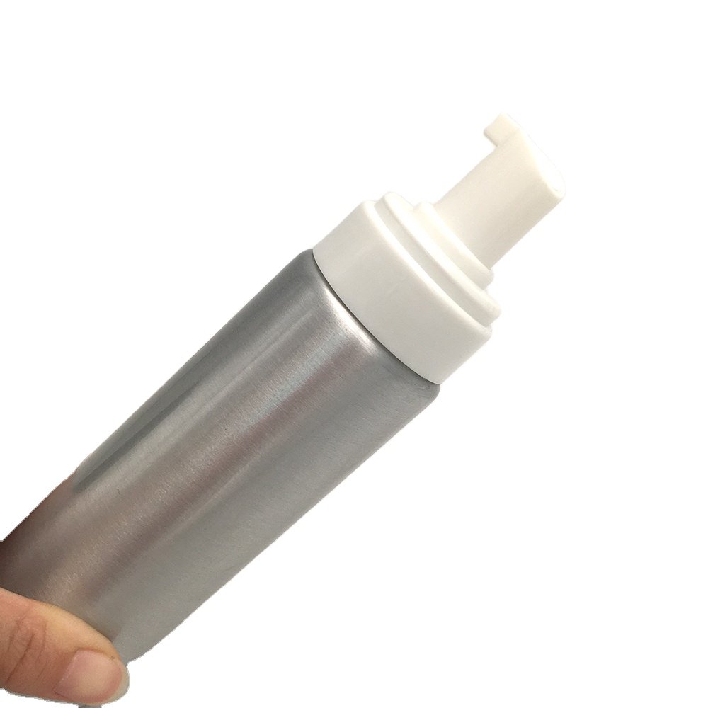 Empty 250 300ml Matte Black Shower Gel Mousses Soap foam Pump Aluminum Bottle