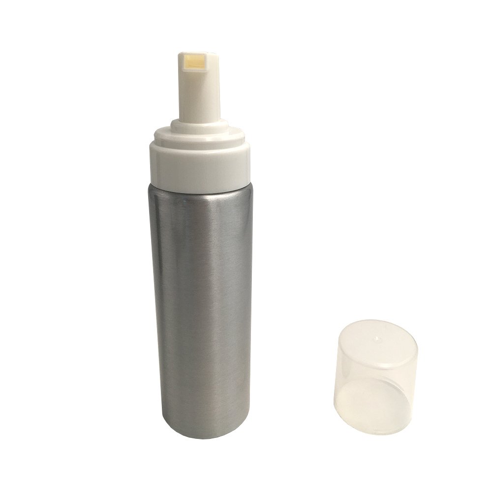 Empty 250 300ml Matte Black Shower Gel Mousses Soap foam Pump Aluminum Bottle