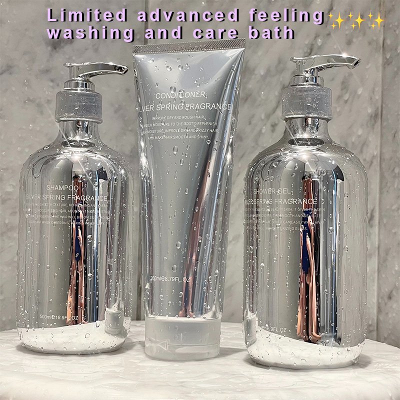 Wholesale anti-dandruff control oil fluffy silver water spring fragrance shampoo conditioner shower gel