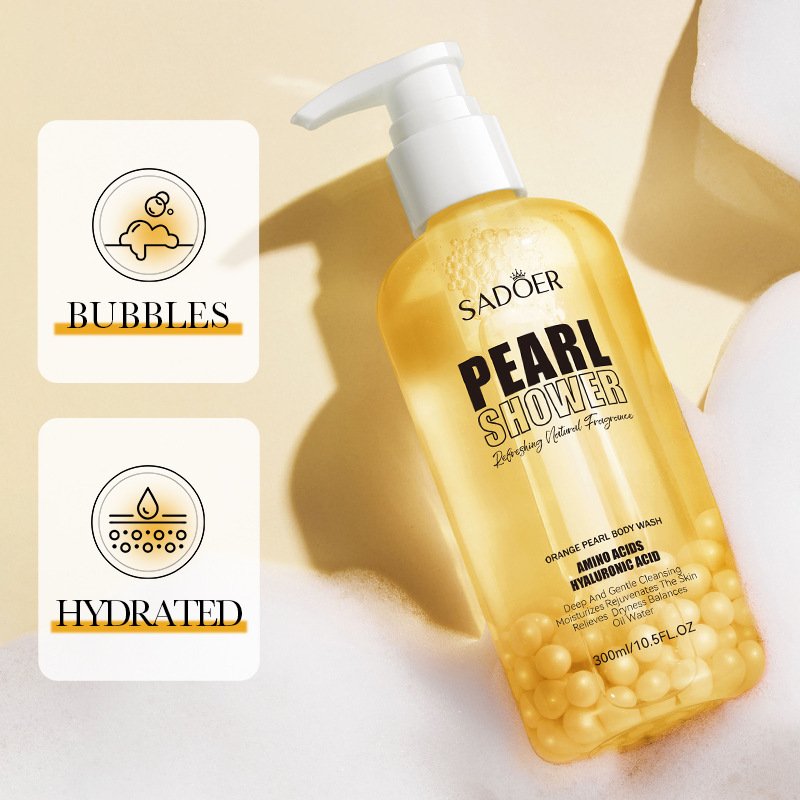 SSADOER Whitening Hydrating Smooth Cleansing Pore Fragrance Orange Pearl Body Wash 300ml
