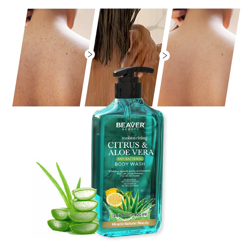 Private Label Body Wash Gel Moisturizing Organic Body Wash Gel for Citrus and Aloe Vera Anti Bacterial Shower Gel Bulk Body Wash