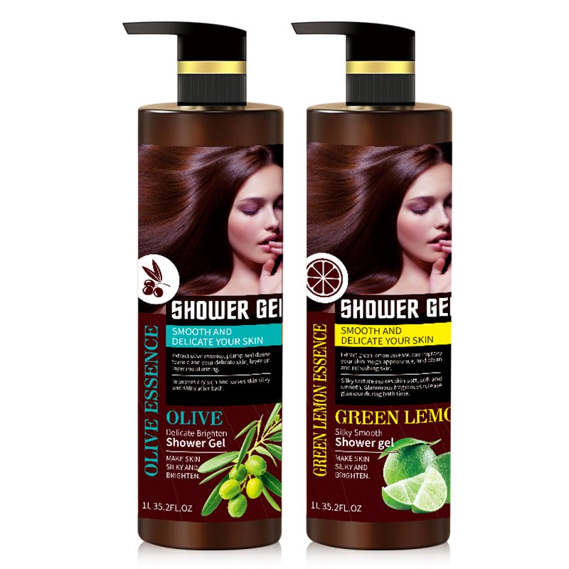 1000ml salon grade plant essential oil shower gel olive lemon plant ingredients moisturizing body cleansing shower gel