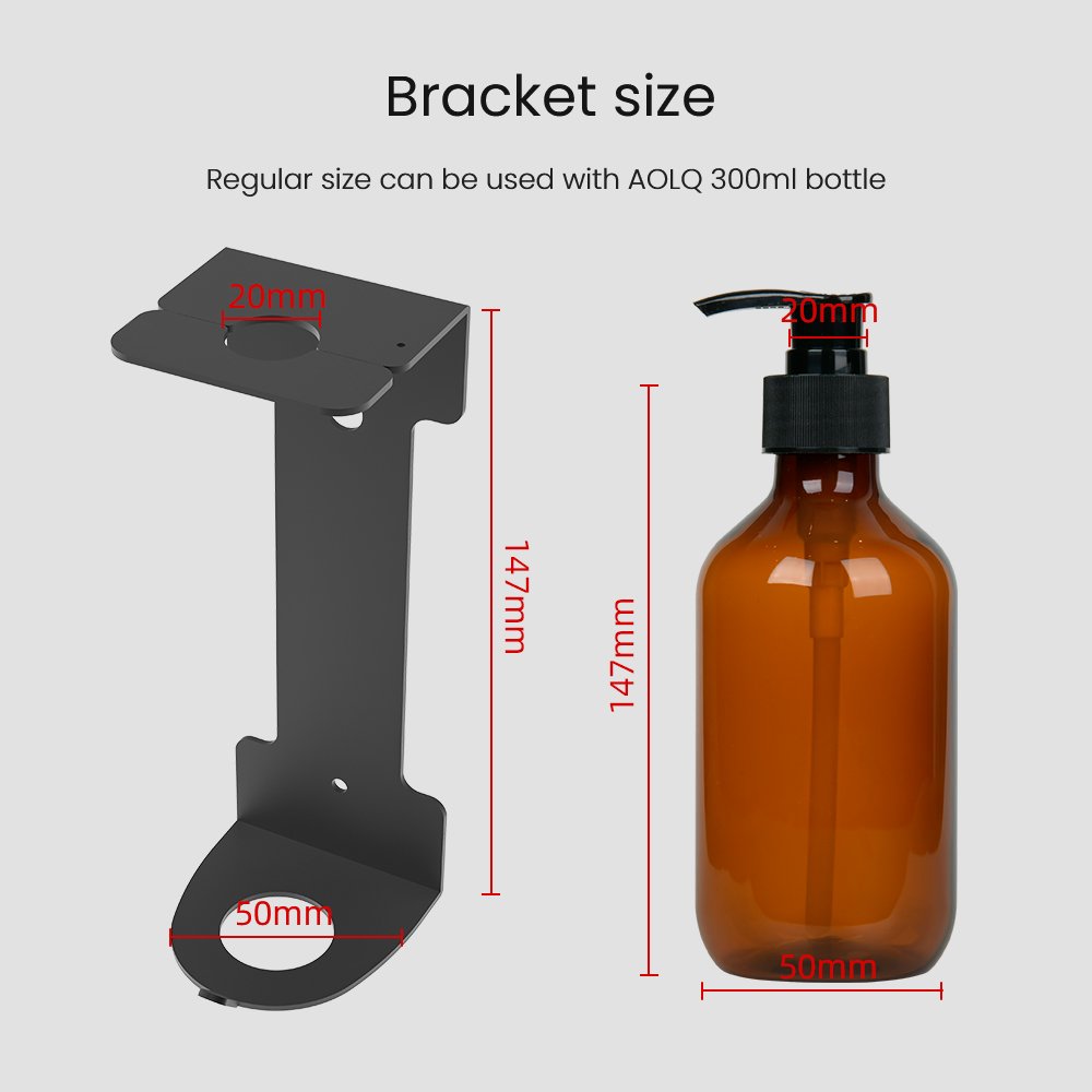 2023 new arrival stainless steel metal wall bracket soap dispenser shower gel bottle holder