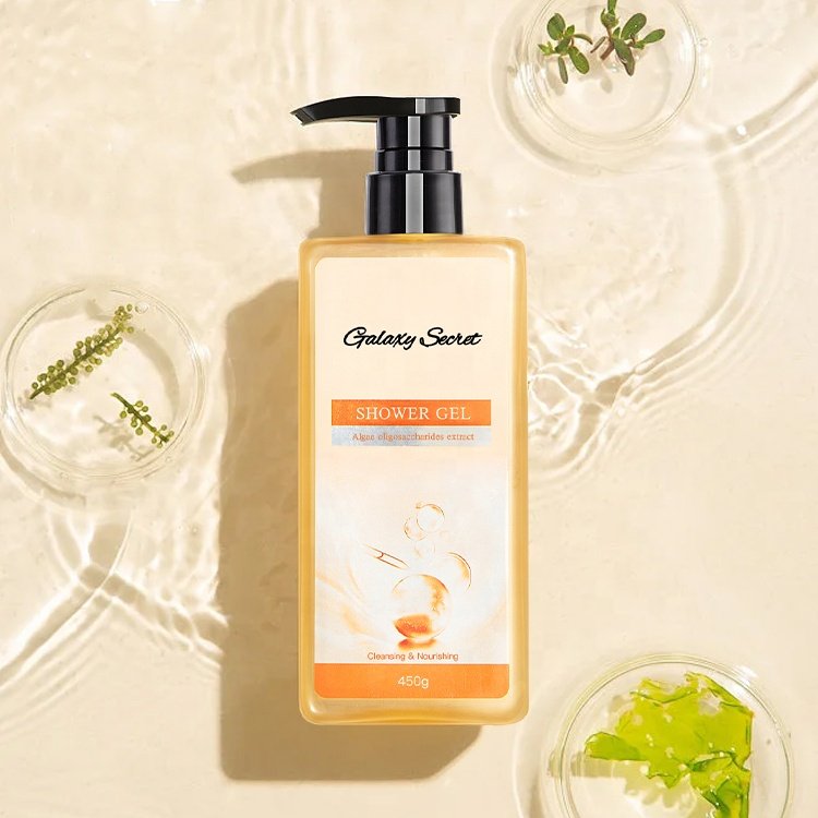 OEM Wholesaler Herbal Shower Gel Organic Natural Cleansing Nourishing Algae Oligosaccharides Extract Body Wash