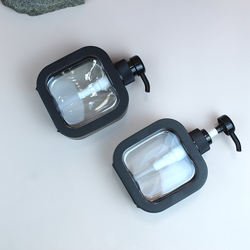 New Innovations 300ml Plastic Square Hand sanitizer Bottle lotion Pump Bottle shampoo Shower Gel bottle