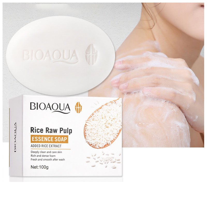 Rice puree, soap 100g, bath, face washing, bath soap, essential oil, handmade soap, cross-border foreign trade