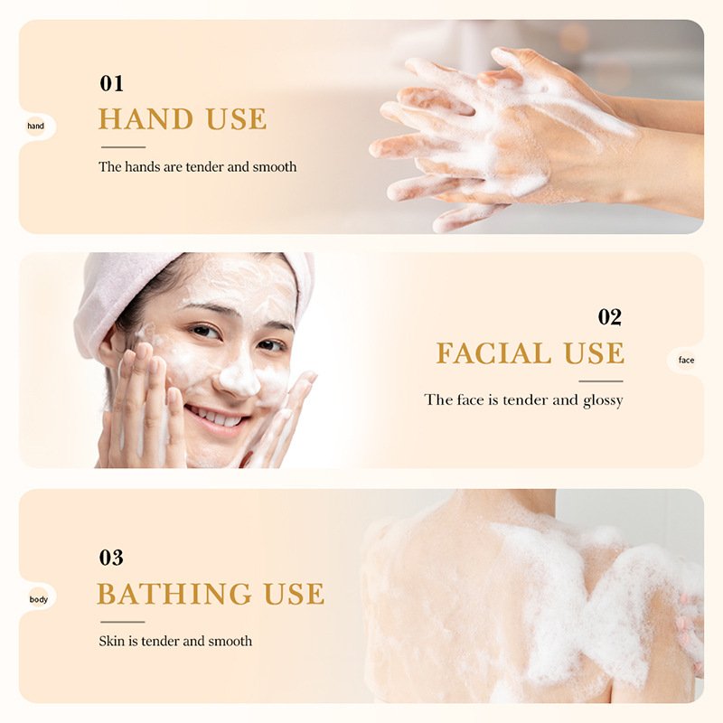 Rice puree, soap 100g, bath, face washing, bath soap, essential oil, handmade soap, cross-border foreign trade