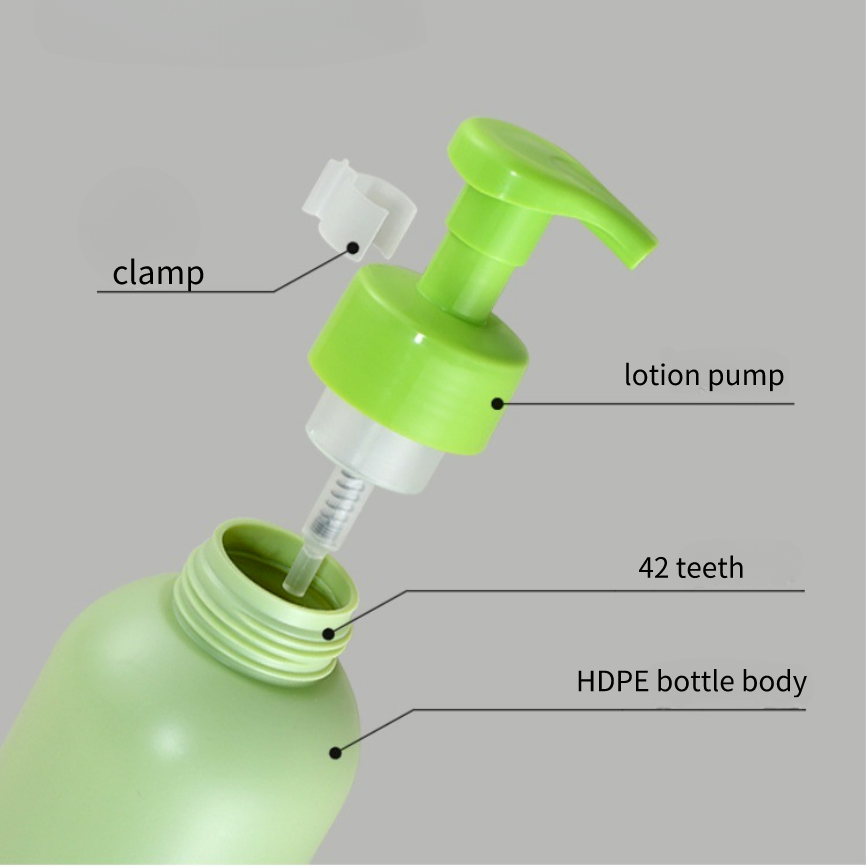 Eco Friendly Recyclable Skincare Cosmetic Shampoo Body wash bottle500ml Foam Soap Pump Bottle