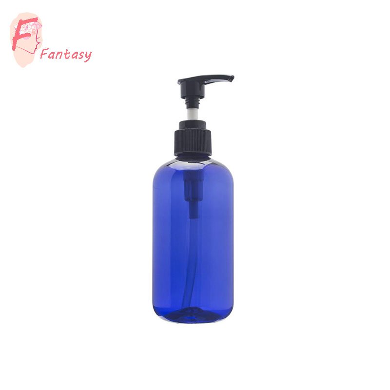 Amber Clear Blue Lotion bottles 8.33 oz Colorful Fat Shaped Pump Bottles 250ml Plastic Shower Gel Container
