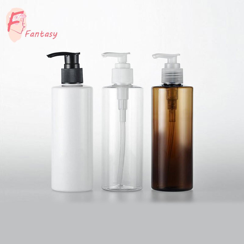 Amber Clear Blue Lotion bottles 8.33 oz Colorful Fat Shaped Pump Bottles 250ml Plastic Shower Gel Container