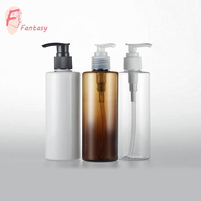 Amber Clear Blue Lotion bottles 8.33 oz Colorful Fat Shaped Pump Bottles 250ml Plastic Shower Gel Container