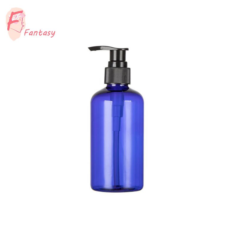 Amber Clear Blue Lotion bottles 8.33 oz Colorful Fat Shaped Pump Bottles 250ml Plastic Shower Gel Container