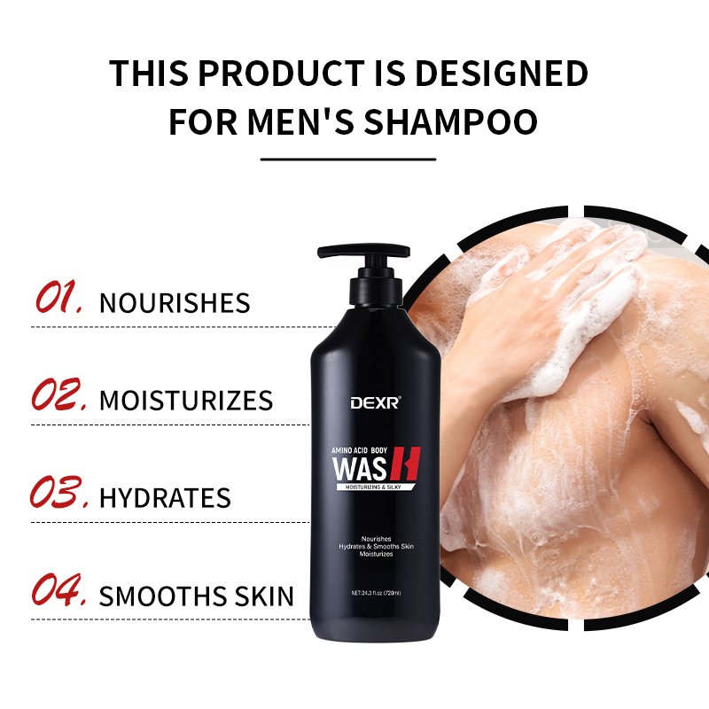 Factory Custom Vegan Organic Amino Acids Man Cleaning Product Supplies Natural Nourishes Shower Gel Body Wash