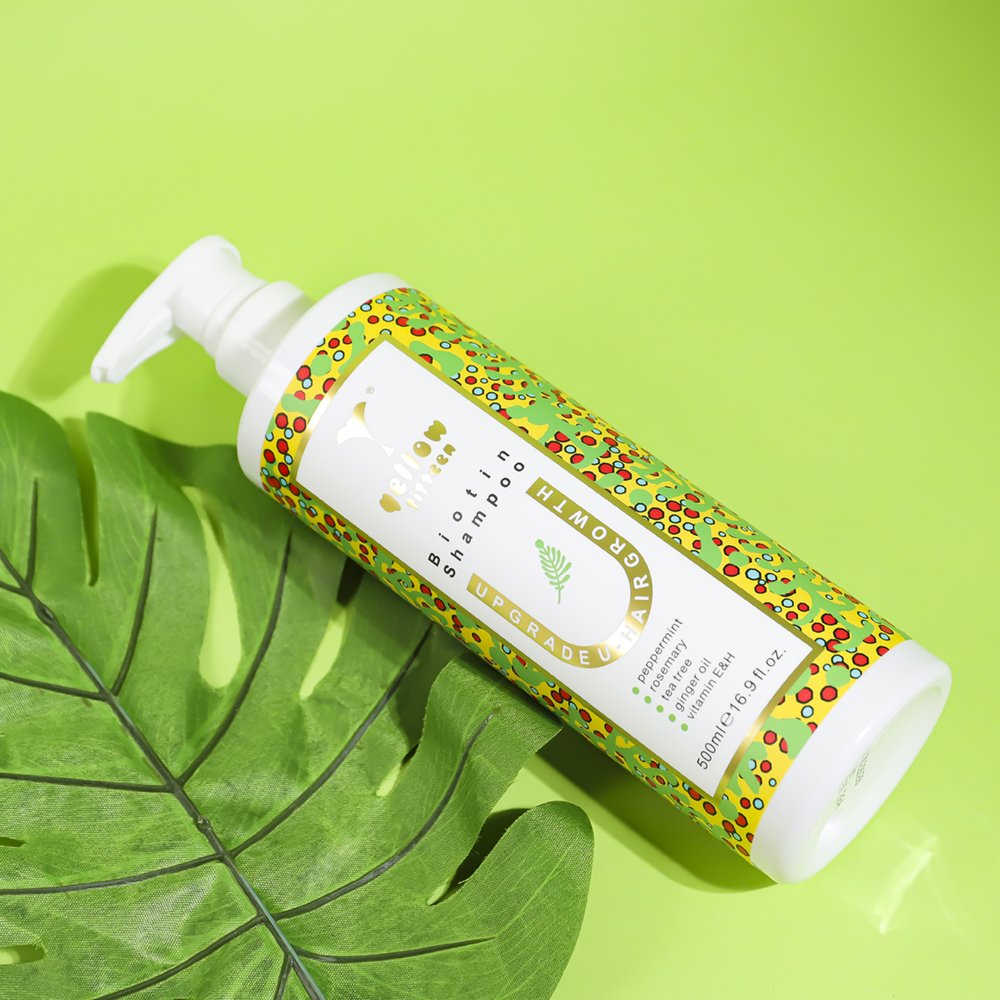 Clear shampoo gel silicone free Rosemary leaf oil biotin Ginger anti -loss tea tree oil hair growth shampoo