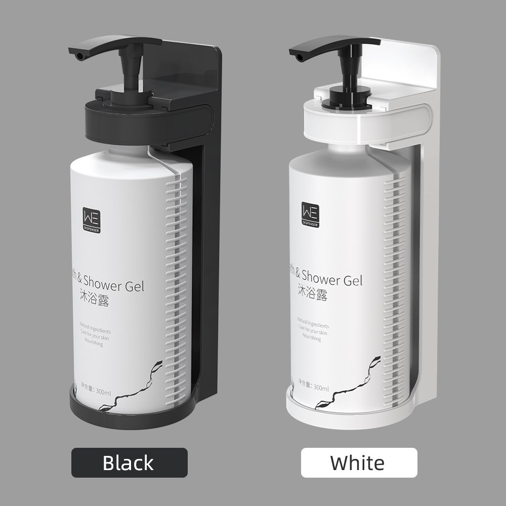 Magnetic Lockable ABS Wall Mounted 300ML Soap Dispenser Shampoo Bottle Bracket For Hotel Bath Conditioner Shower Gel Body Lotion