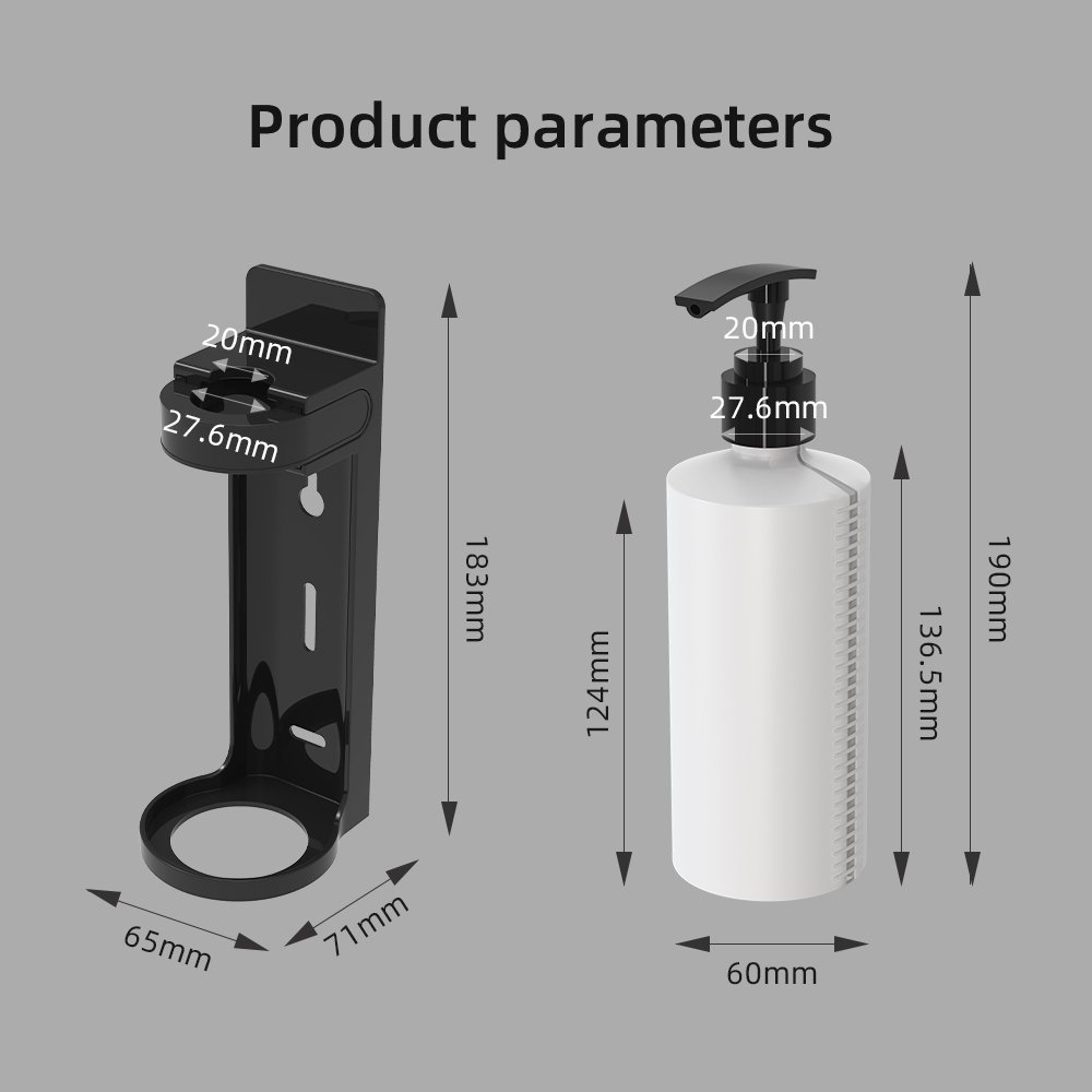 Magnetic Lockable ABS Wall Mounted 300ML Soap Dispenser Shampoo Bottle Bracket For Hotel Bath Conditioner Shower Gel Body Lotion