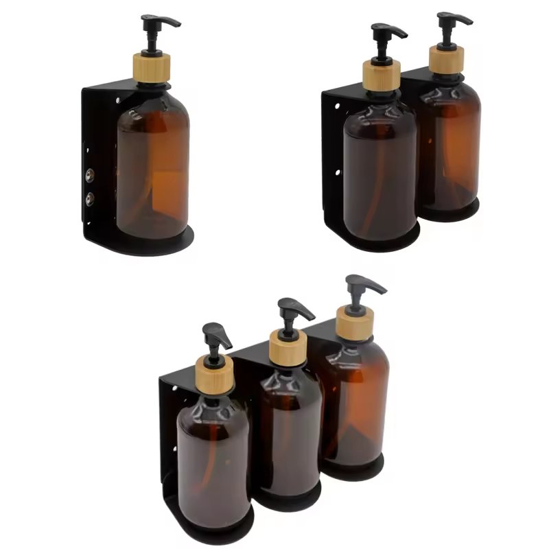300ML or 500ml Hotel manual triple soap dispenser single double triple wall mount hand soap bottle shampoo shower gel dispenser