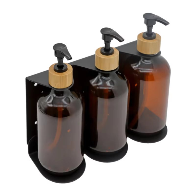 300ML or 500ml Hotel manual triple soap dispenser single double triple wall mount hand soap bottle shampoo shower gel dispenser