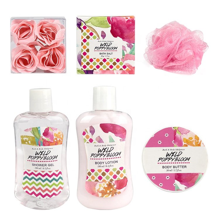OEM Private Label Organic Skincare Gift Kit Moisturizing Shower Gel Body Lotion Skin Care Set Natural